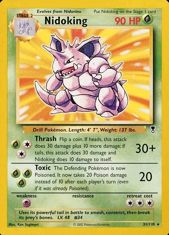 2002 Pokemon Legendary Collection  Nidoking #31 TCG Card