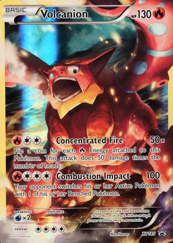 2017 Pokemon XY Black Star Promo Full Art/Volcanion #XY185 TCG Card