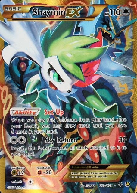 2017 Pokemon Premium Trainer XY Collection Promo Full Art/Shaymin EX #77a TCG Card