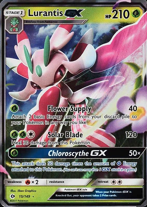 2017 Pokemon Sun & Moon  Lurantis GX #15 TCG Card