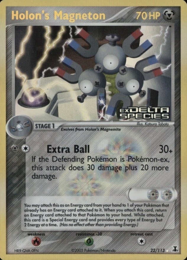 2005 Pokemon EX Delta Species Holon's Magneton-Reverse Foil #22 TCG Card