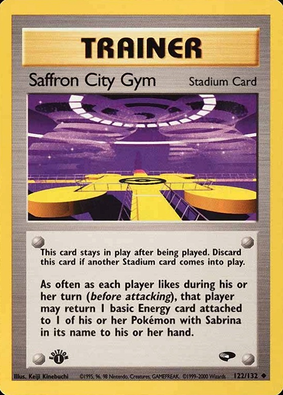 2000 Pokemon Gym Challenge Saffron City Gym #122 TCG Card