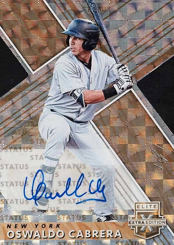 2019 Panini Elite Extra Edition Oswaldo Cabrera #138 Baseball Card