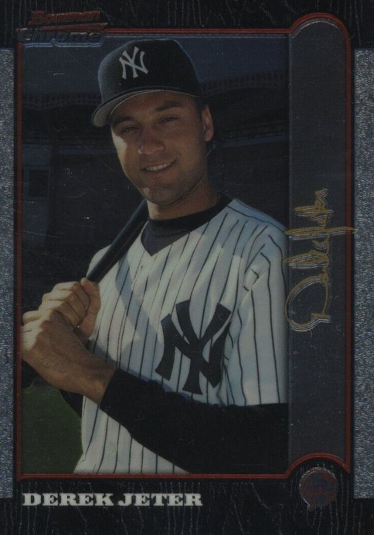 1999 Bowman Chrome Gold Derek Jeter #290 Baseball Card