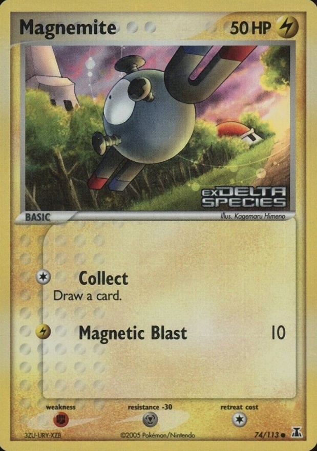 2005 Pokemon EX Delta Species Magnemite-Reverse Foil #74 TCG Card