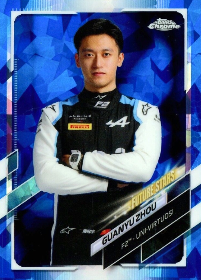 2021  Topps Chrome Formula 1 Sapphire Edition Guanyu Zhou #61 Other Sports Card