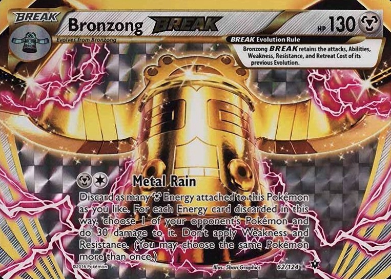 2016 Pokemon XY Fates Collide Bronzong Break #62 TCG Card