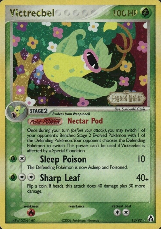 2006 Pokemon EX Legend Maker Victreebel-Reverse Foil #13 TCG Card