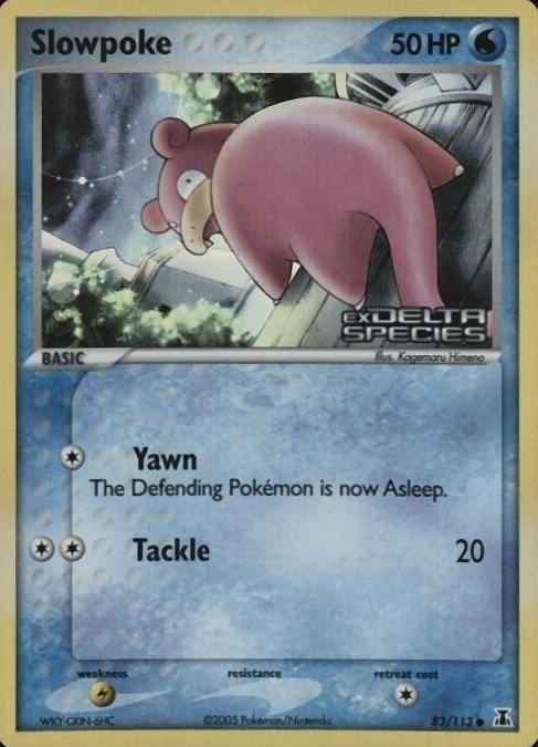 2005 Pokemon EX Delta Species Slowpoke-Reverse Foil #83 TCG Card