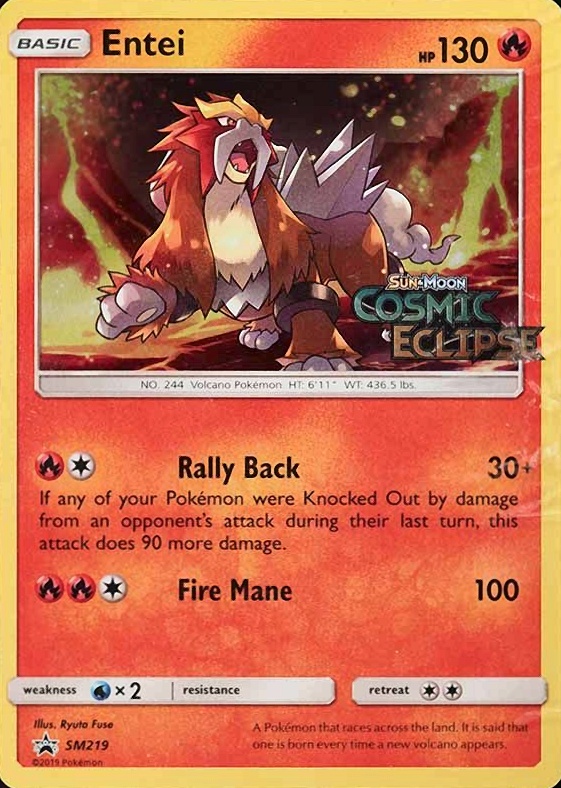 2019 Pokemon SM Black Star Promo Entei-Holo #SM219 TCG Card