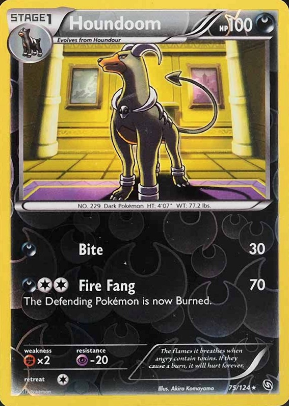 2012 Pokemon Black & White Dragons Exalted Houndoom-Reverse Foil #75 TCG Card