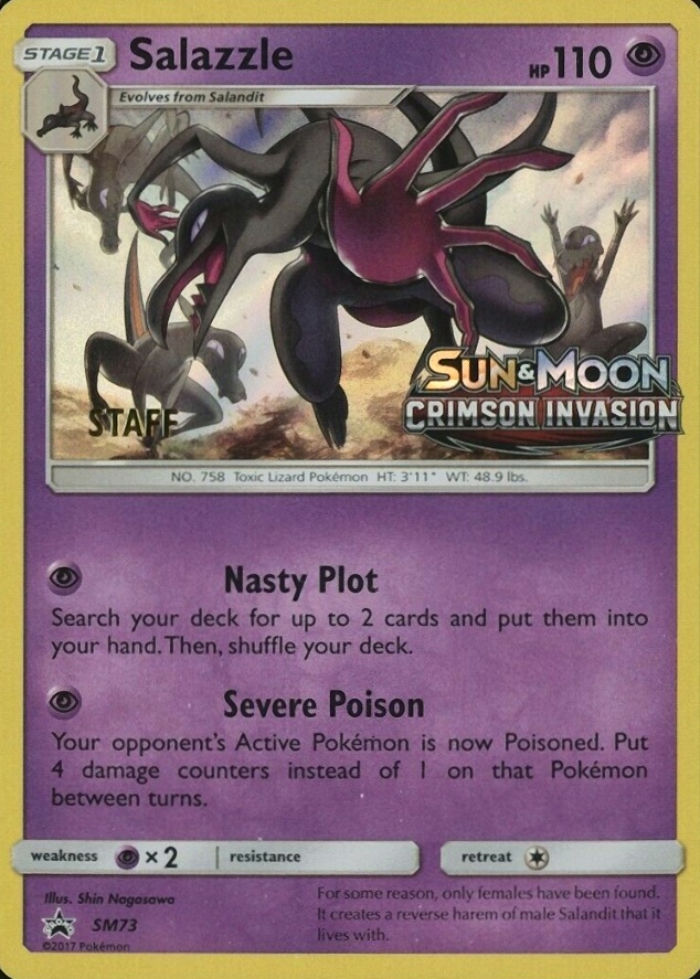 2017 Pokemon SM Black Star Promo Salazzle #SM73 TCG Card