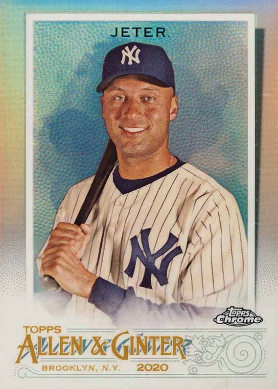 2020 Topps Allen & Ginter Chrome Derek Jeter #214 Baseball Card