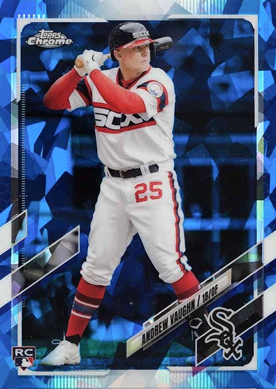 2021 Topps Chrome Update Sapphire Edition Andrew Vaughn #312 Baseball Card