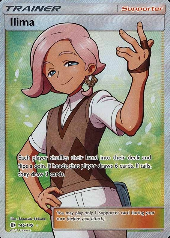 2017 Pokemon Sun & Moon  Full Art/Ilima #146 TCG Card