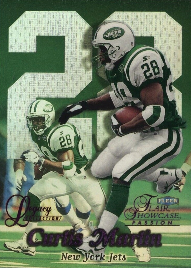 1999 Flair Showcase Legacy Collection Curtis Martin #72M Football Card