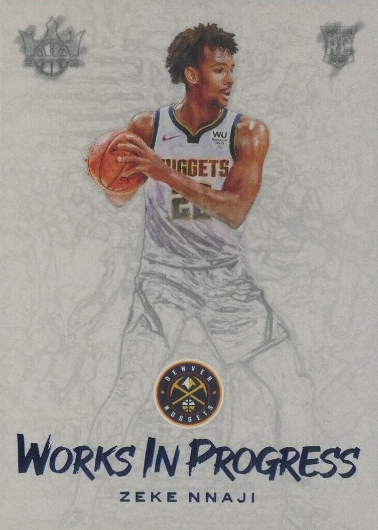 2020 Panini Court Kings Works in Progress Zeke Nnaji #22 Basketball Card