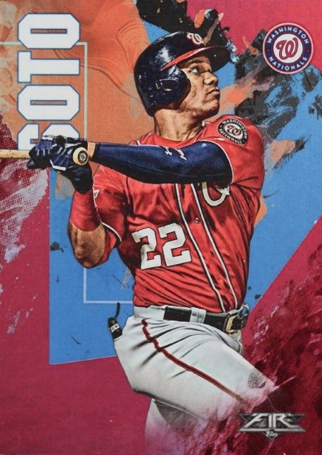 2019 Topps Fire Juan Soto #150 Baseball Card