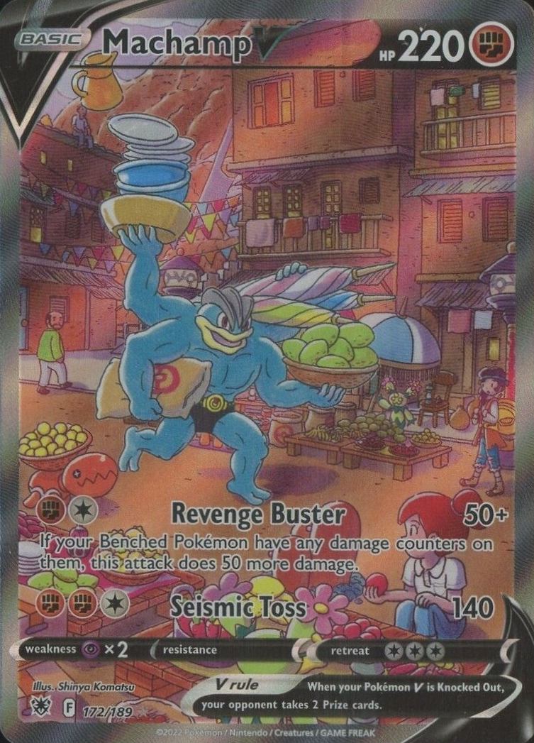 2022 Pokemon Sword & Shield Astral Radiance Full Art/Machamp V #172 TCG Card