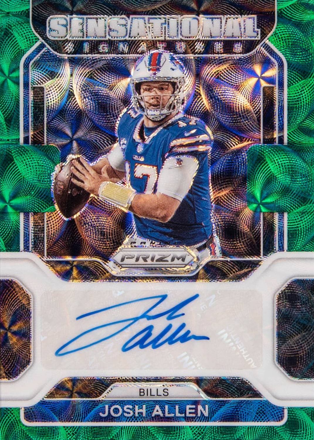 2021 Panini Prizm Sensational Signatures Josh Allen #SSJA Football Card