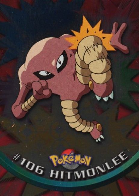 2000 Topps Pokemon TV Animation Series 2 Hitmonlee #106 TCG Card