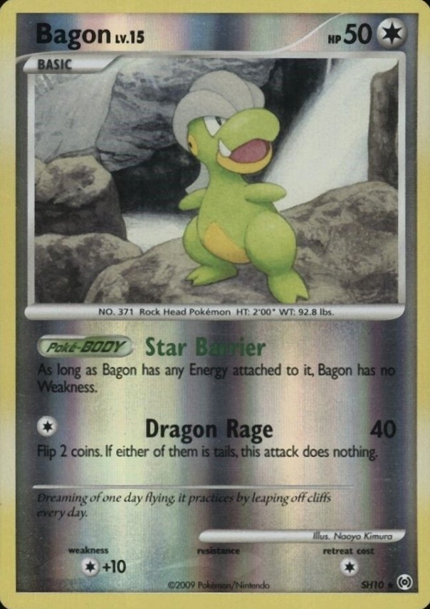 2009 Pokemon Platinum Arceus Bagon-Reverse Foil #SH10 TCG Card