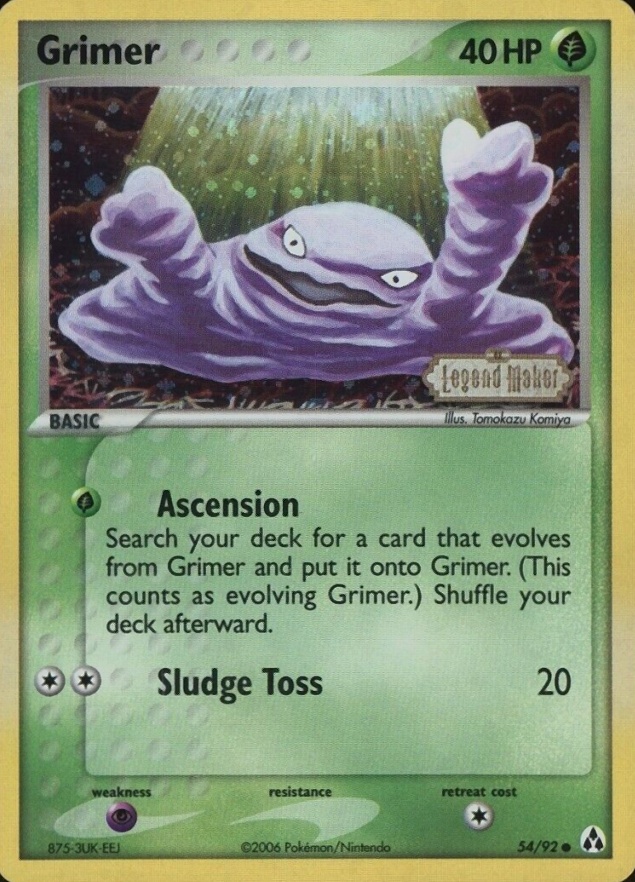 2006 Pokemon EX Legend Maker Grimer-Reverse Foil #54 TCG Card