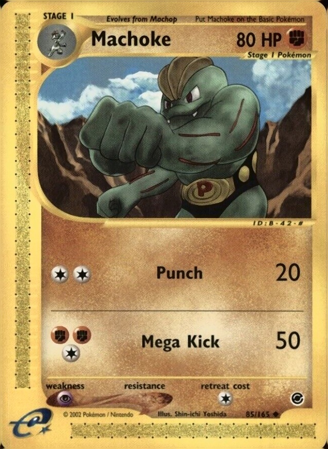 2002 Pokemon Expedition Machoke #85 TCG Card