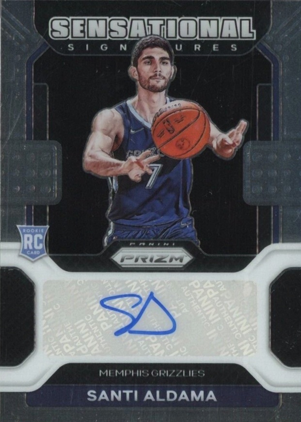 2021 Panini Prizm Sensational Signature Santi Aldama #SSSAN Basketball Card