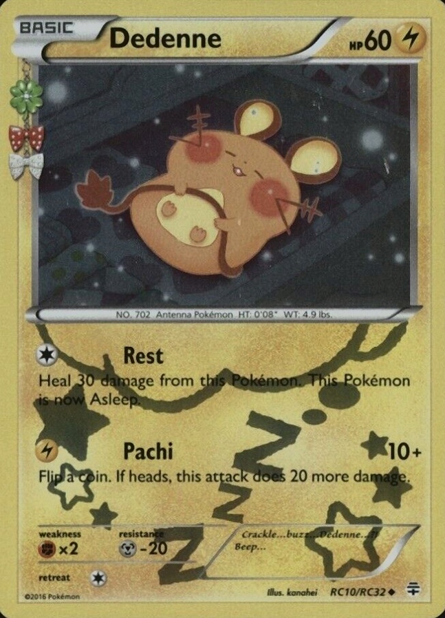 2016 Pokemon XY Generations Radiant Collection Dedenne #RC10 TCG Card