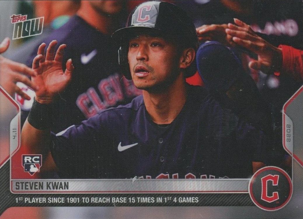 2022 Topps Now Steven Kwan #33 Baseball Card