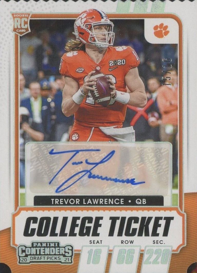 2021 Panini Contenders Draft Picks Trevor Lawrence #101 Football Card