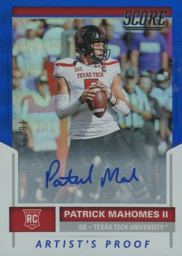 2017 Panini Score Patrick Mahomes II #403 Football Card