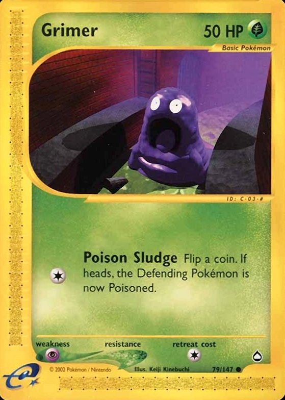 2003 Pokemon Aquapolis Grimer #79 TCG Card