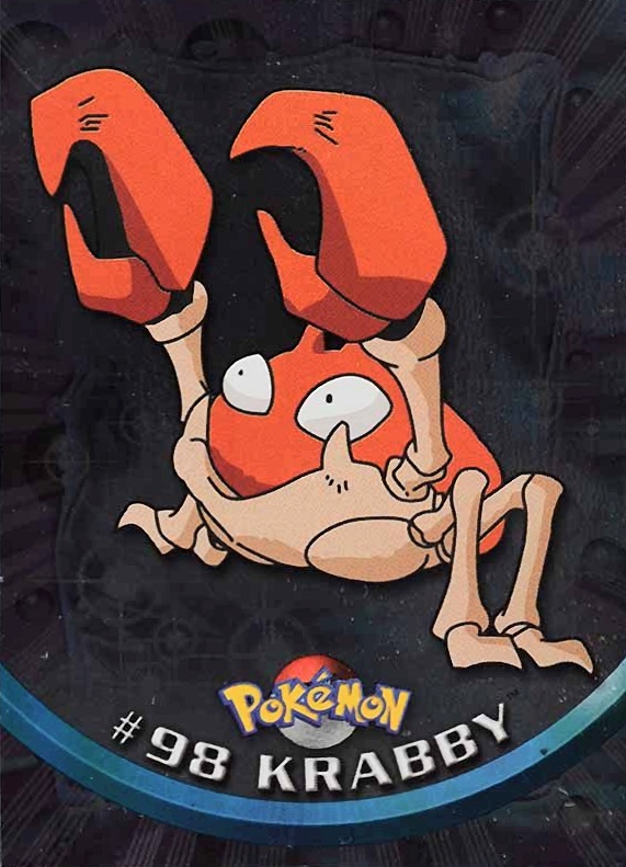 2000 Topps Pokemon TV Animation Series 2 Krabby #98 TCG Card