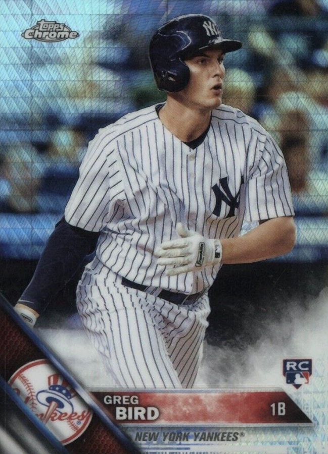 2016 Topps Chrome Greg Bird #128 Baseball Card