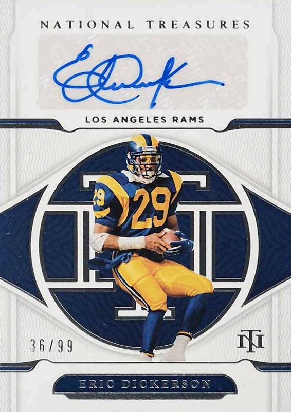 2021 Panini National Treasures Signatures Eric Dickerson #SED Football Card