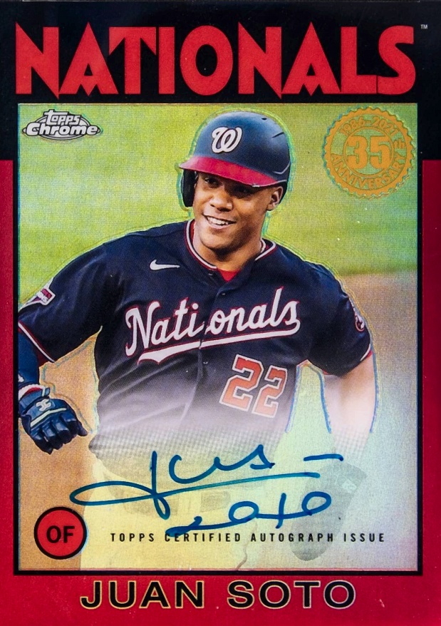 2021 Topps Chrome 1986 Topps Baseball Juan Soto #86AJS Baseball Card