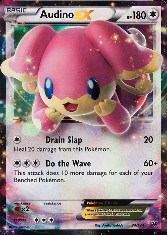 2016 Pokemon XY Fates Collide Audino EX #84 TCG Card