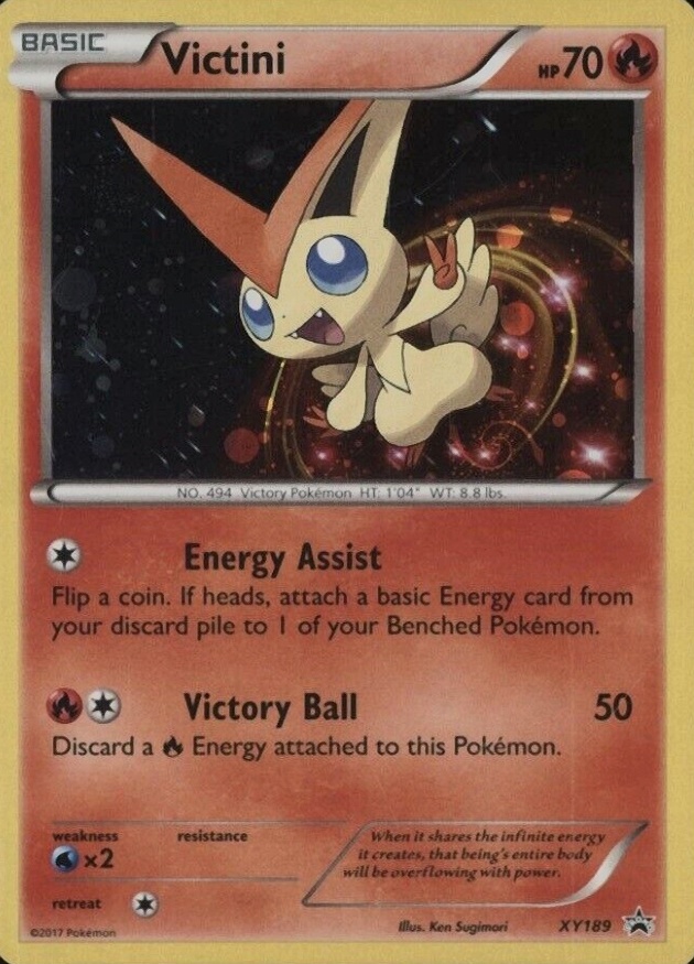 2017 Pokemon XY Black Star Promo Victini-Holo #XY189 TCG Card