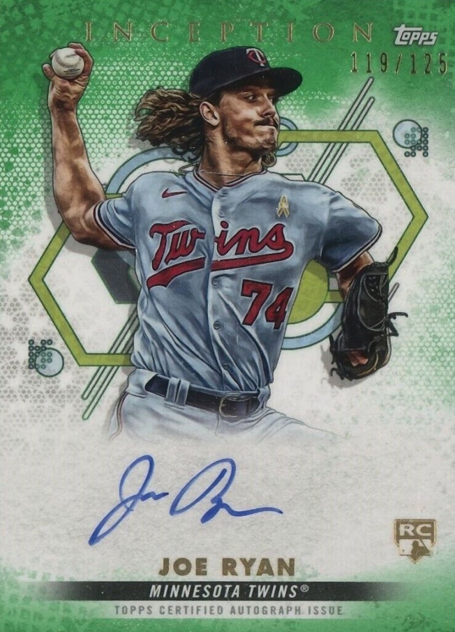 2022 Topps Inception Rookie and Emerging Stars Autographs Joe Ryan #BRESJRY Baseball Card