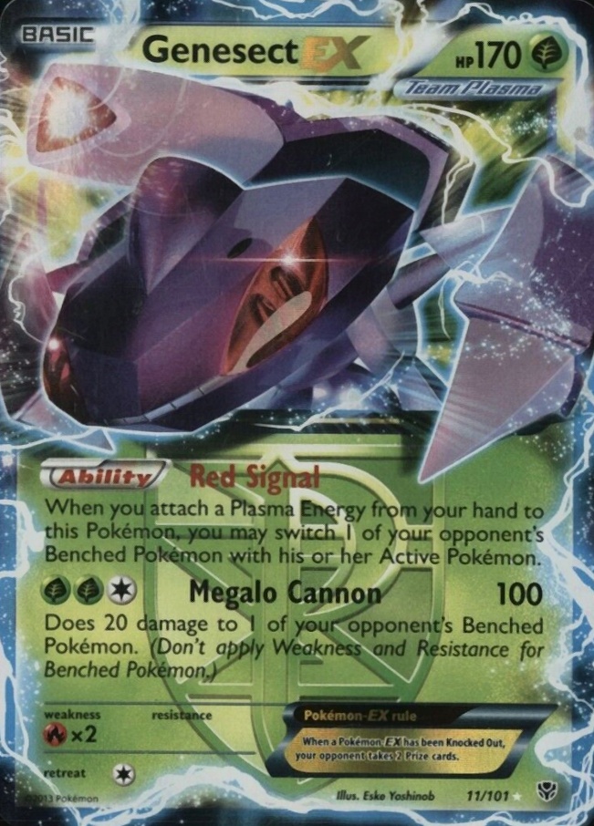 2013 Pokemon Black & White Plasma Blast Genesect EX #11 TCG Card