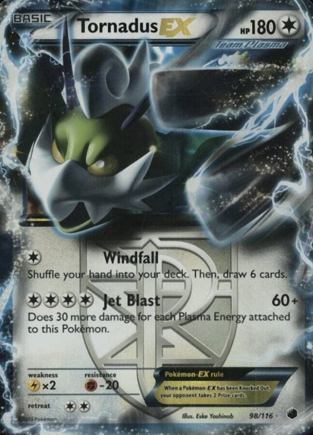 2013 Pokemon Black & White Plasma Freeze Tornadus EX #98 TCG Card