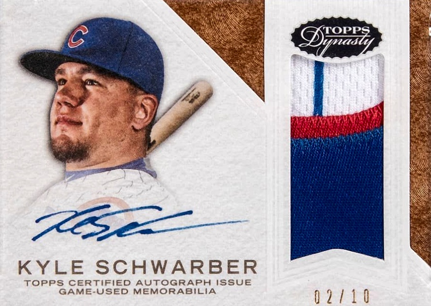 2016 Topps Dynasty Autograph Patches Kyle Schwarber #APKS2 Baseball Card