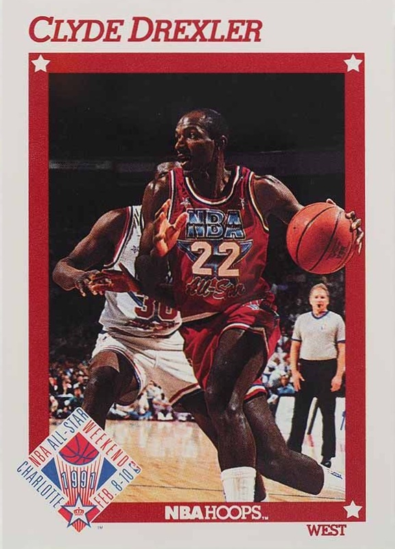 1991 Hoops Clyde Drexler #262 Basketball Card