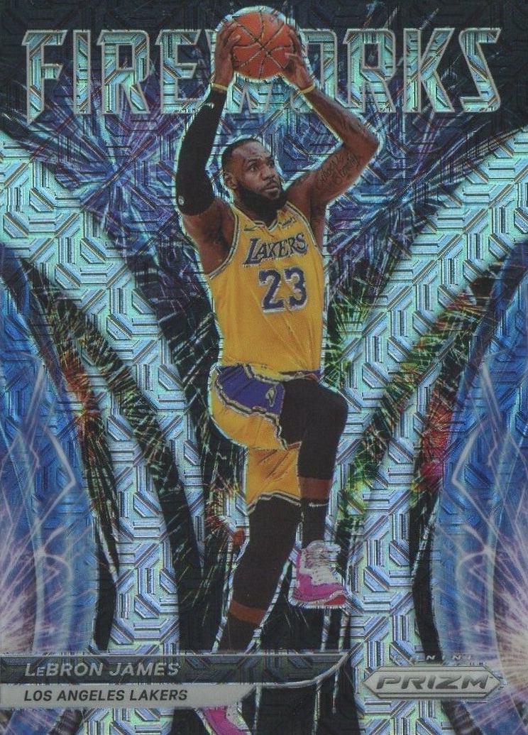 2021 Panini Prizm Fireworks LeBron James #1 Basketball Card
