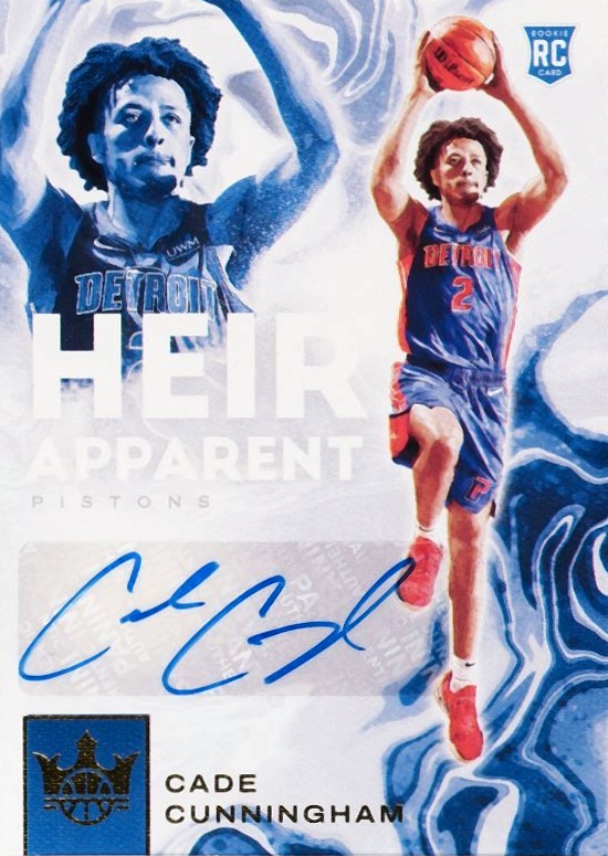 2021 Panini Court Kings Heir Apparent Autographs Cade Cunningham #HA-CCM Basketball Card