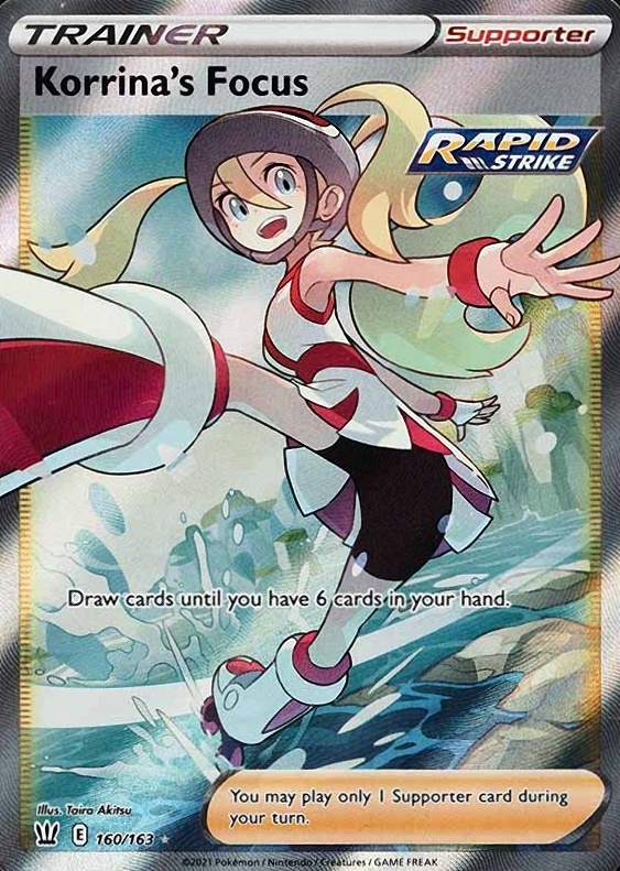 2021 Pokemon Sword & Shield Battle Styles Full Art/Korrina's Focus #160 TCG Card