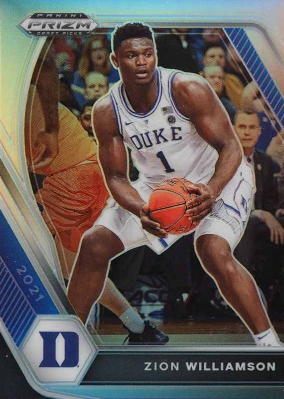 2021 Panini Prizm Draft Picks Zion Williamson #63 Basketball Card