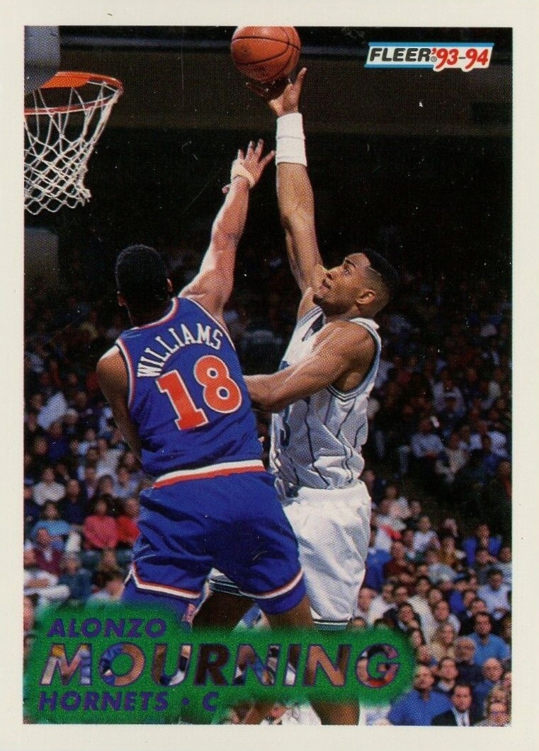 1993 Fleer Alonzo Mourning #22 Basketball Card
